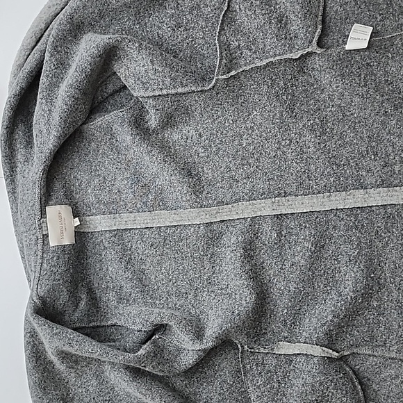 Marisa & Marie Open Front Waterfall Cardigan Wool Blend Two Tone Grey Size Small - Picture 5 of 11